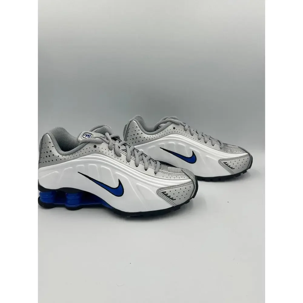 Nike Shox R4 GS White Blue Silver CW2626-100‎ Youth Size 4Y / 5.5W | NIB OG All